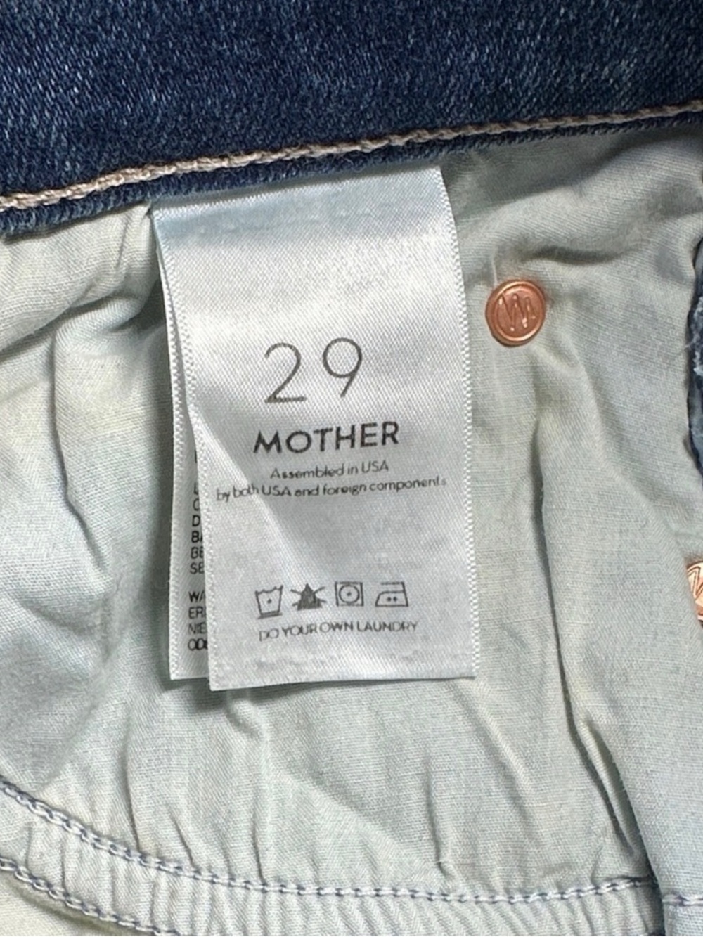 MOTHER The Runaway Step Fray Women's Light Blue Flare Jeans - Picture 8 of 9